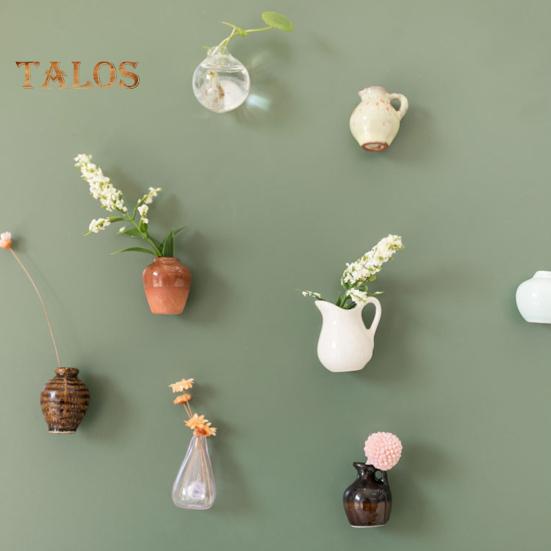 Mini Vase Refrigerator Magnet with Dried Flower Home Office Kitchen Locker Fridge 3D Miniature Flower Vase Magnetic Decoration Ornament