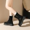 Vintage Casual Versatile Women's Short Boots, Fashionable Dual-wear Thick-soled Fashion Boots for Autumn and Winter Seasons
