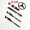 Lettere Logo C63S Nere in ABS 3D Distintivo V8 BITURBO Adesivo Stella Posteriore Auto Emblema AMG per Bagagliaio per Mercedes Benz C63S AMG W205 C205