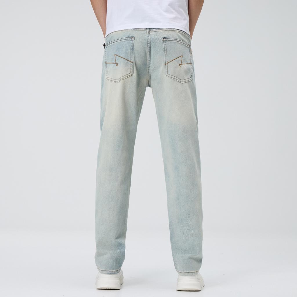 Neue Frühling- und Sommer-Bedruckte Bestickte Slim-Fit Kleine Gerade Füße Jeans für Herren