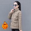 Women's Autumn and Winter Parkas – Short Coats, Zippered Stand-Collar Jackets, Full-Sleeve Thick Warm Outerwe