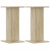 Speaker Stands (2 Pcs) Sonoma Oak Finish 30 X 30 X 60 Cm Particleboard