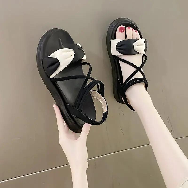 Fashion Outdoor Platform Ladies Shoes Wholesale Vintage Summer 2025 Women's Sandals Comfortable Trending Asian Size Designer Pvc Shoe