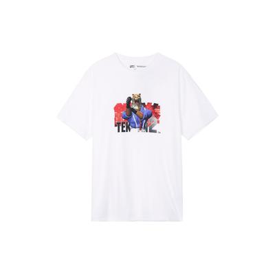 Uniqlo X Tekken Collaboration SS24 King Character Graphic Print Crew Neck Short Sleeve T-Shirt Men T-Shirt White 470743-00