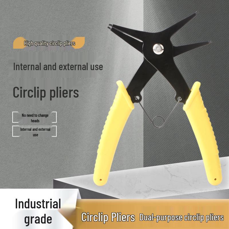 Dual-Use Circlip Pliers: Internal/External Circlip & Retaining Ring Removal Tool