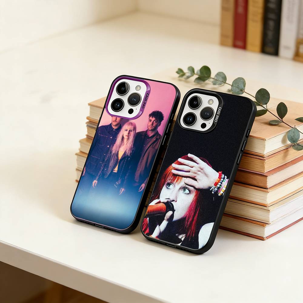 Band P-Paramore Phone Case For iPhone 17,16,15,14,13,12,11 Plus,Pro Max,XS,Colored Silver Plated Inside Cover