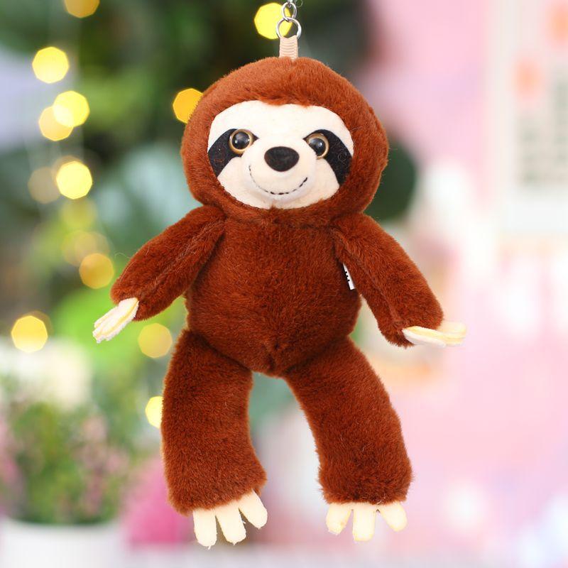 Long-armed Little Sloth Pendant Plush Doll Couple Backpack Hanging Keychain Doll Cute Mini Doll