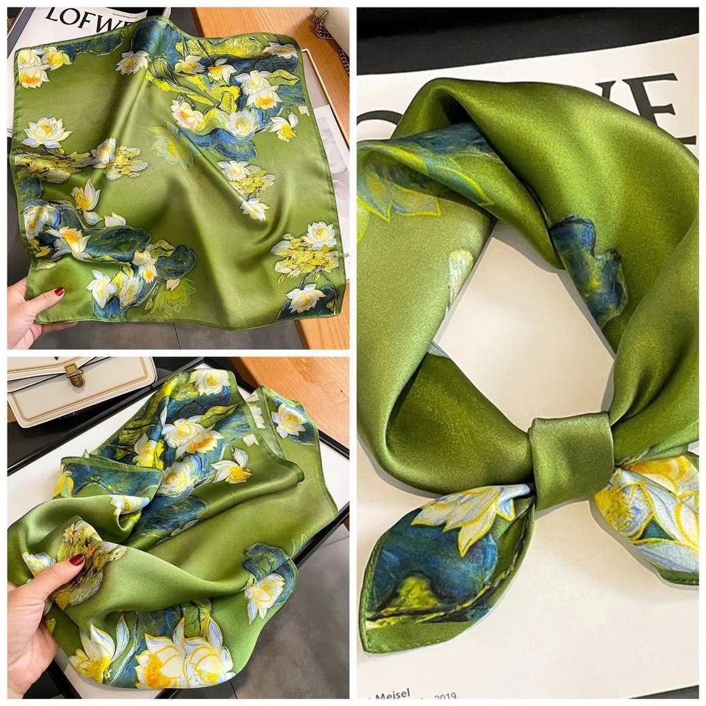 Eleganti Foulard di Seta da Donna Con Centinaia di Camicie, Assistenti di Volo, Decorazione Professionale, Protezione del Collo, Foulard, 70 Foulard Quadrati Piccoli.