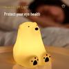 Little White Bear Silicone Touch Night Light for Kids - Bedside Sleep Companion and Custom Gift