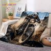 Motocross Modern Retro Motorcycle Soft Blankets,Keep Warm Throw Blanket Comfortable Blanket for Picnic Beds Sofa Home Bedroom