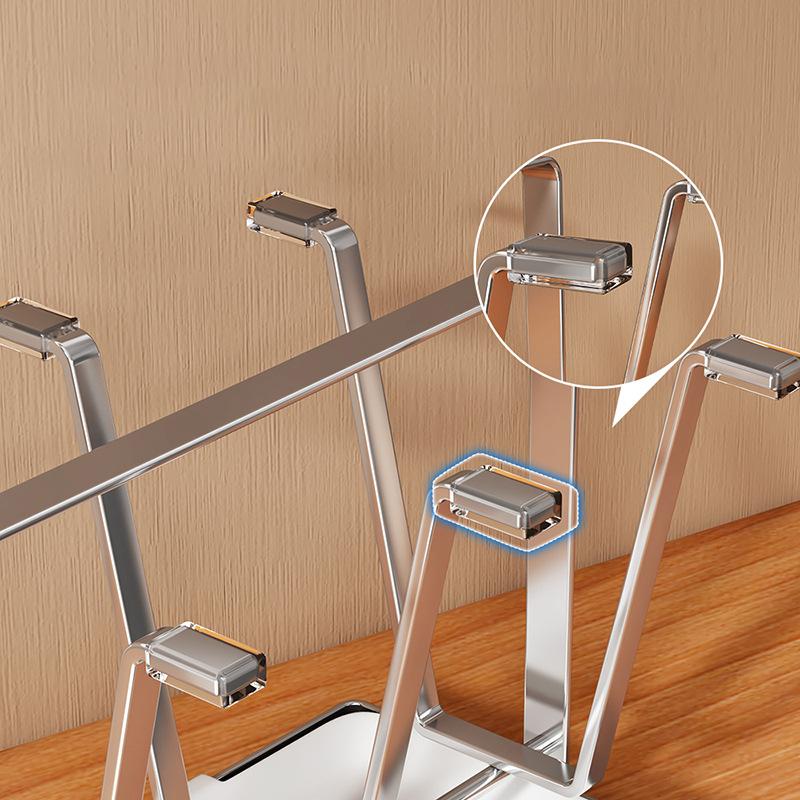 Stainless Steel Cup Holder With Water Tray Durable Anti-slip Glass Cups Stand Holder Household Dust-Proof Portable Cup Holder