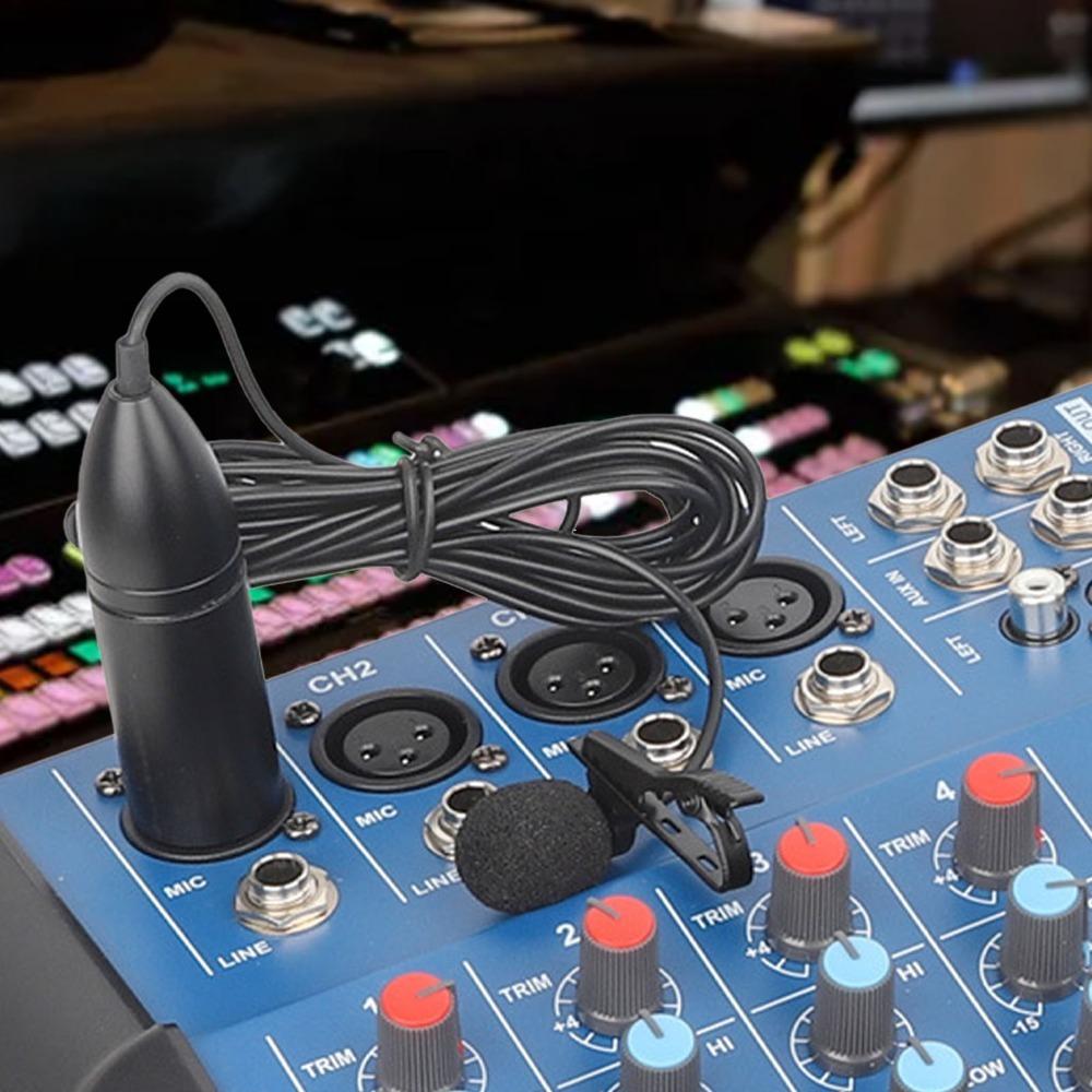 Noise Reduction Lavalier Microphone 48V Phantom Power XLR Lavalier Mic Portable Mono  Multi-Scene