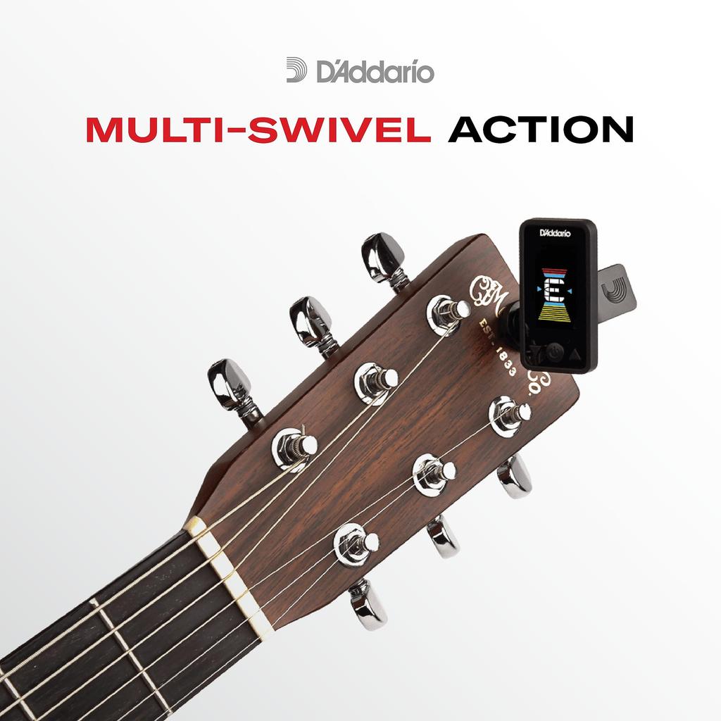 Eclipse Tuner Chromatic Tuner with D'Addario Clip-on Full-Color Display, Blue, PW-CT-17BU