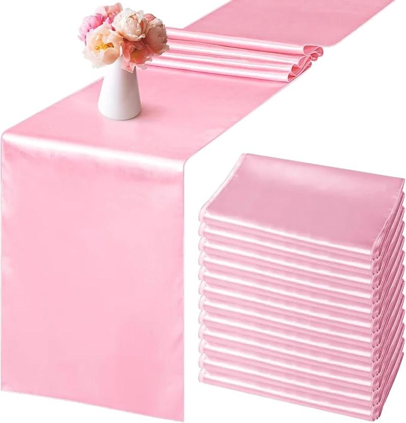 2-10PCS Satin Table Runner 30x275cm For Wedding Party Events Decoration Birthday Parties Banquets Decor Graduations Engagements