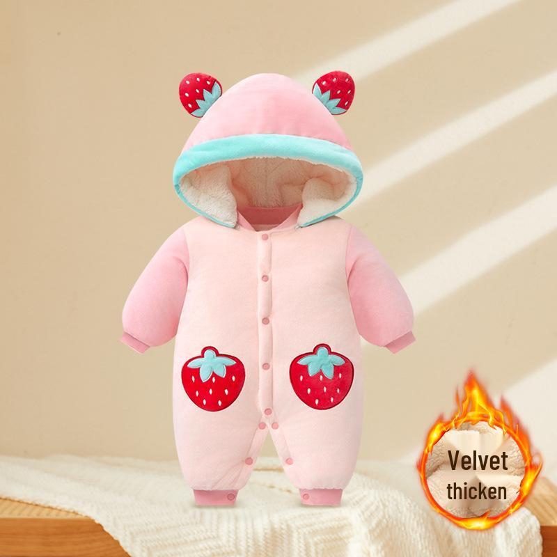 Newborn Winter Fleece Romper - Warm Harem Pajamas for Boys & Girls