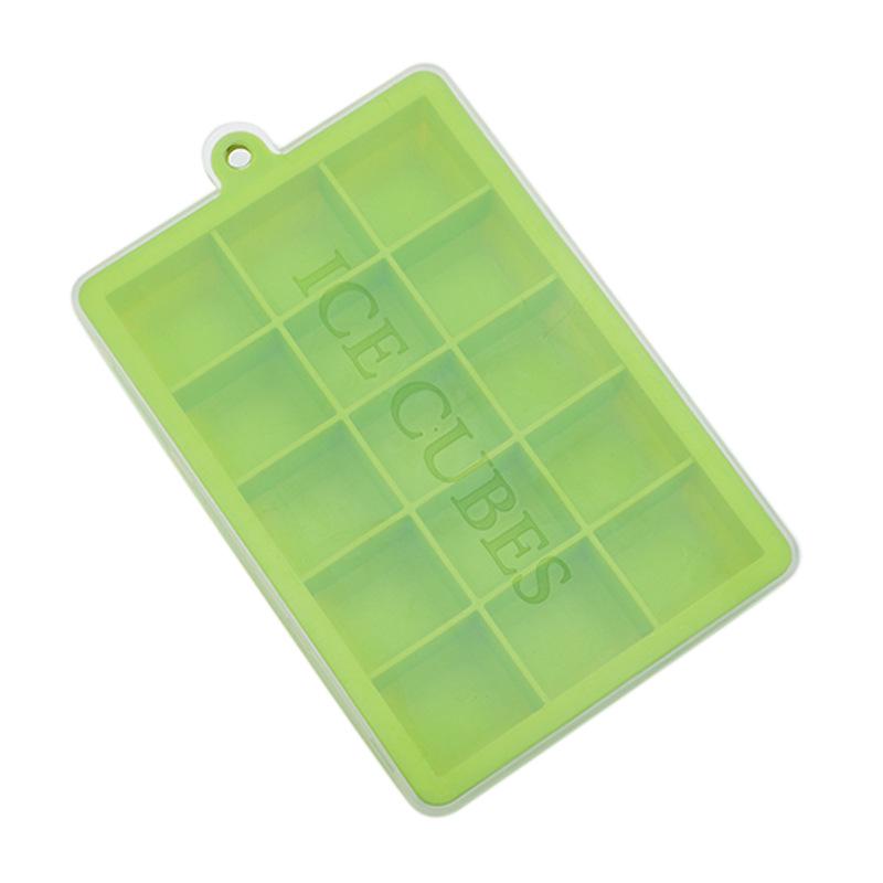 15 Grid Silicone Ice Cube with Lid Environmental Square Ice Cube DIY Ice Cube Mold