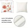 Floral Leaf Pattern White Cushions for Home Decor Polyester Pillowcase, Sofa Decorative Cushion Cov Headboard Pillow