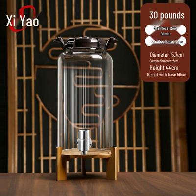 Bocal de Fermentation en Verre Xiyao avec Robinet et Base en Acier Inoxydable