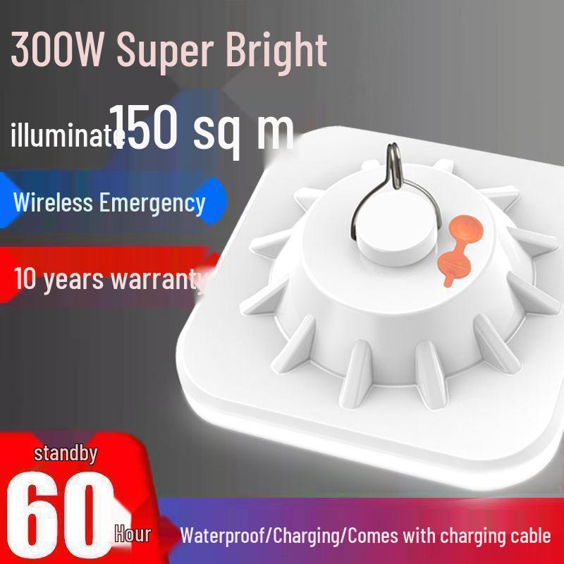 Super Bright Rechargeable LED Bulb: Waterproof Outdoor Night Light for Street Stalls, Households, and Emergencies