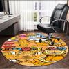 Garfield Print Round Rug, Washable Floor Carpet, For Entryway Dorm Laundry Room Office Study, Home Decor Birthday Christmas Gift