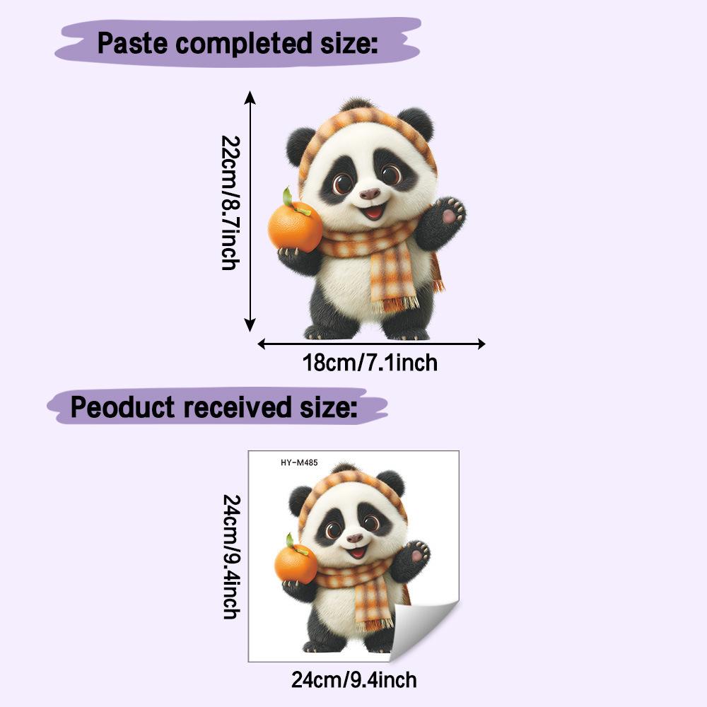 

Самоклеящиеся Настенные Наклейки Панда с Оранжевым Ведерком для Детской Комнаты Спальни Домашнего Декора 24x24cm разноцветный