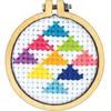 Mini Wooden Cross Stitch Hoop Ring Embroidery Circle Sewing Kit Frame Craft