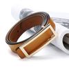 Rectangle Buckle Genuine Leather Belts Elegant Waist Belt Waistband Dress Belt  Female