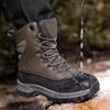 Winter High-Top Men's Snow Boots with Fleece Lining Thickened Waterproof Non-Slip Warm Fur and Cold-Resistant Cotton Shoes
