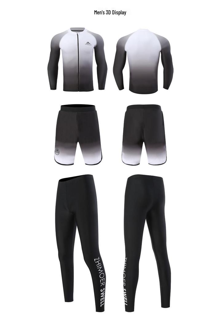 Matching Men's & Women's Sun Protection Split Long Sleeve Wetsuit - Snorkeling & Surfing Suit