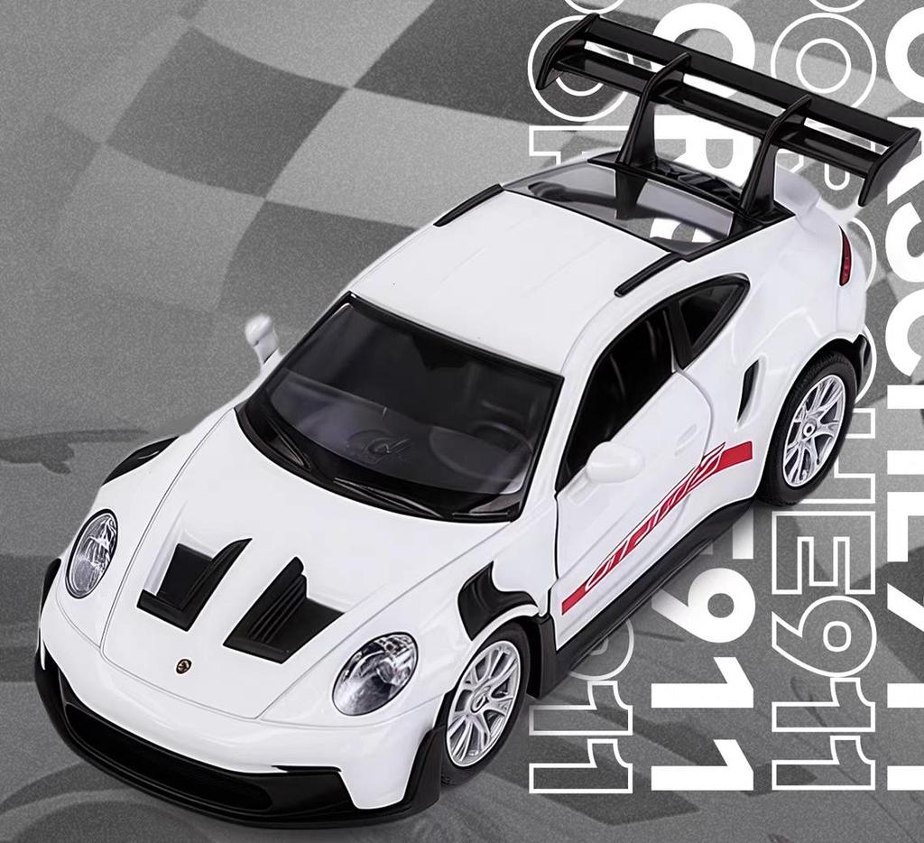 Porsche 911 GT3 RS Supercar Match Version 5 Inch Metal Car Simulation Diecast & Toy Vehicle RMZ City 1:36 Alloy Model Birthday Gifts