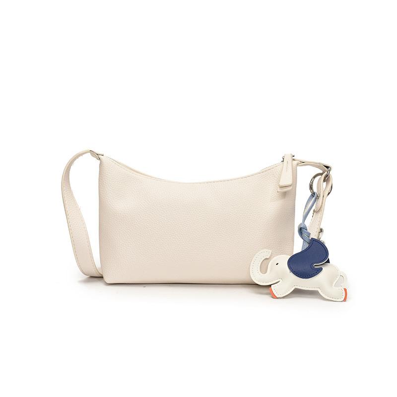 French Boutique Style Crossbody Bag With Pu Fabric And Carved Stitching For Casual Outings