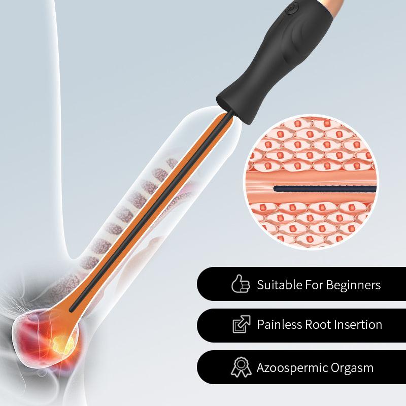 Vibrierender Silikon-Soundstab für G-Punkt-/Harnröhrenspiel, Umweltfreundliches Masturbationsspielzeug für Männer, Sexgerät für Erwachsene für Männer/Paare
