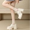 Fashion Autumn Women's Casual Classic Sweet Loafers Thick Sole Fashion Thick Heel Women's Mary Jane High Heels Zapatillas De Deporte