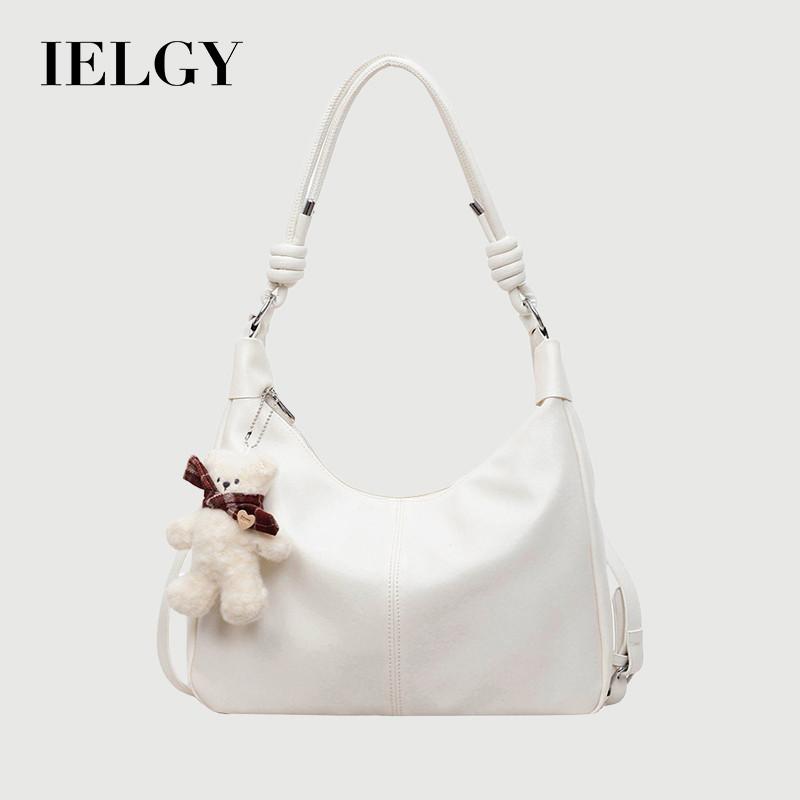 IELGY Fashion Simple Large-Capacity Bag Casual Commuter Shoulder Messenger Bucket Bag