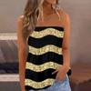 2024 Schlauchtops für Damen, Niedliches Sexy Off-Shoulder Gestreiftes Ärmelloses T-Shirt