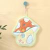 Coral Fleece Kitchen Hand Towel Soft Absorbent Mushroom Designs Cleaning Cloth Quick Drying Handkerchief for Home Cook