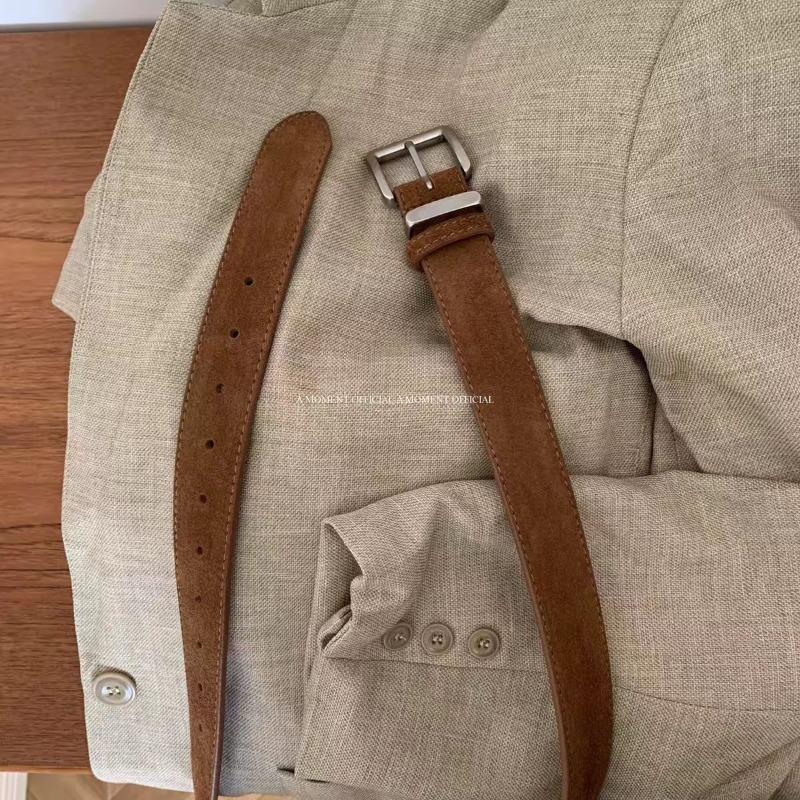 Belt Suede with Jeans Trousers Belt Women's Retro Belt Women's Premium Design Sense Frosted Velvet Versatile