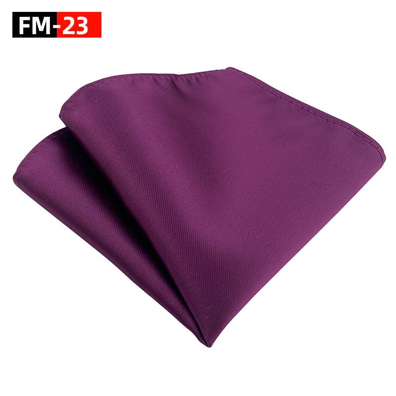 Elegant Plain Polyester Pocket Square for Men - Satin Finish Handkerchief
