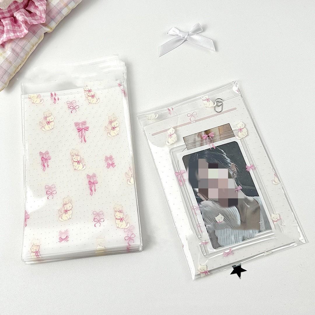 

50 шт. Прозрачный самоклеящийся пакет с милым питомцем Idol 3-дюймовая фотокарточка DIY Декор Упаковка Карманный подарочный пакет Kawaii