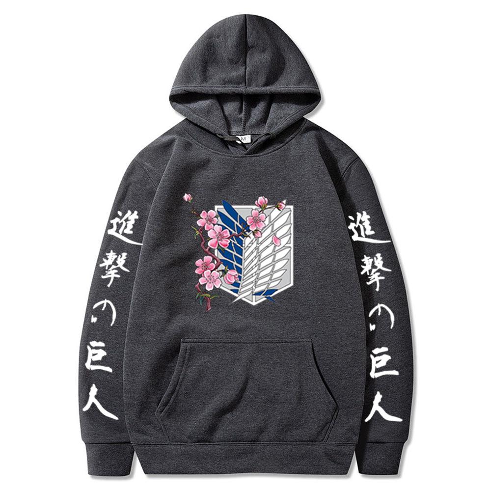 

Женская толстовка с капюшоном унисекс с принтом «Атака Титанов» Толстовка с капюшоном XXXXL серый