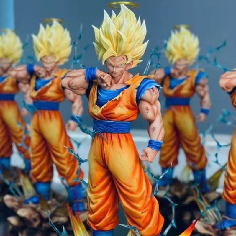 Dragon Ball Z Son Goku Ssj2 Figure Led Base Super Saiyan 2 Goku Pvc Action Figures 33cm/12.2inch Collection Model Toys Gifts