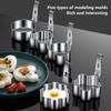 304 Stainless Steel Poached Egg Mold Creative Household Kitchen Gadgets Portable Breakfast Fried Egg Steamed Egg Shaping Device