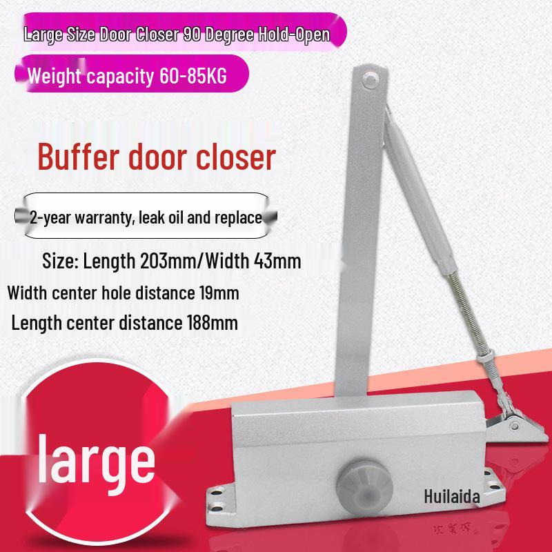 Automatischer hydraulischer Türschließer mit 90°-Feststellfunktion für Brand- und Flurtüren