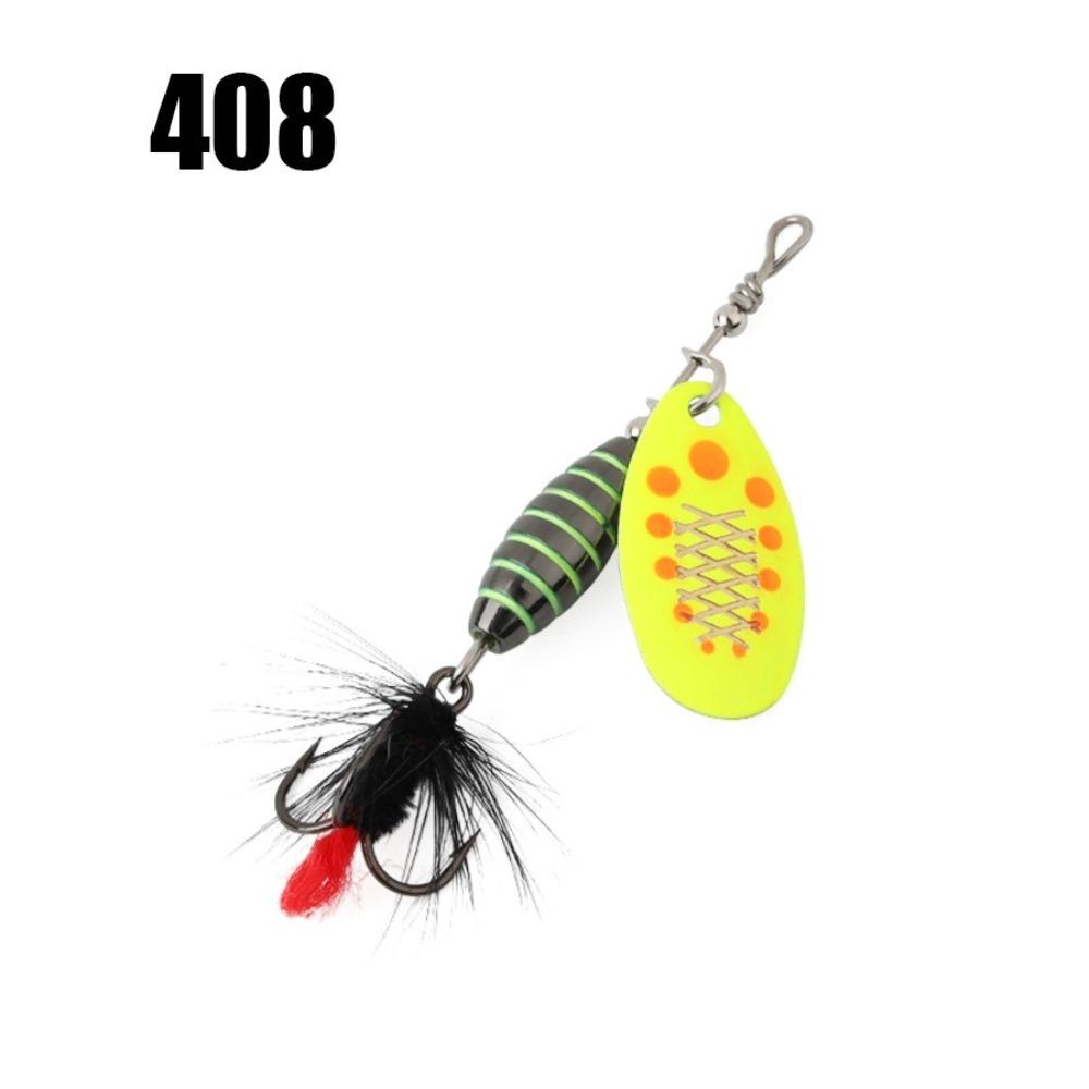 5.3g Weight Spinner Lure Feather Treble Hook Bait Design Hard Lure Brass Material Metal Construction Fishing Tackle Pesca