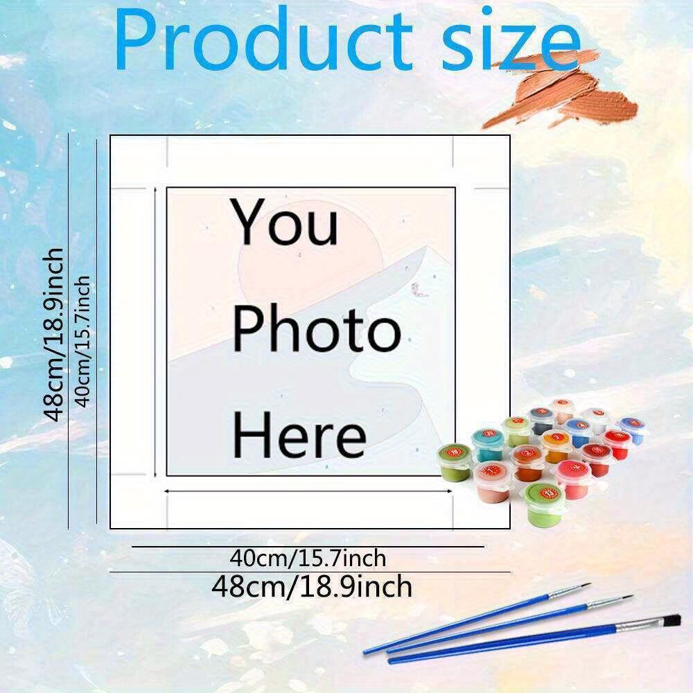 Custom Paint by Number, Personalized Paint by Numbers for Beginner, DIY Canvas Oil Painting Make Your Photo, Color Paint by Number Set Ideal Gift