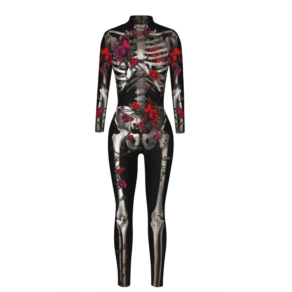 3D Digital Printing Stage Performance Costumes Adults Halloween Events Carnival Theme Party Cosplay Outfit Pretend Game Jumpsuit