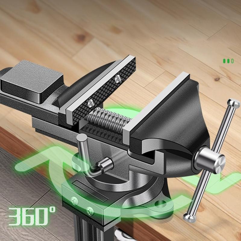 Multipurpose Benches Vise Table For Workbench Clamping Vise Heavy Duty Jaw Swiveling Base for Woodworking Metal