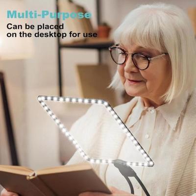 Rechargeable Hands Free Magnifying Glass with Light Flexible Gooseneck Design Large Viewing Area Reading Magnifier for Elderly