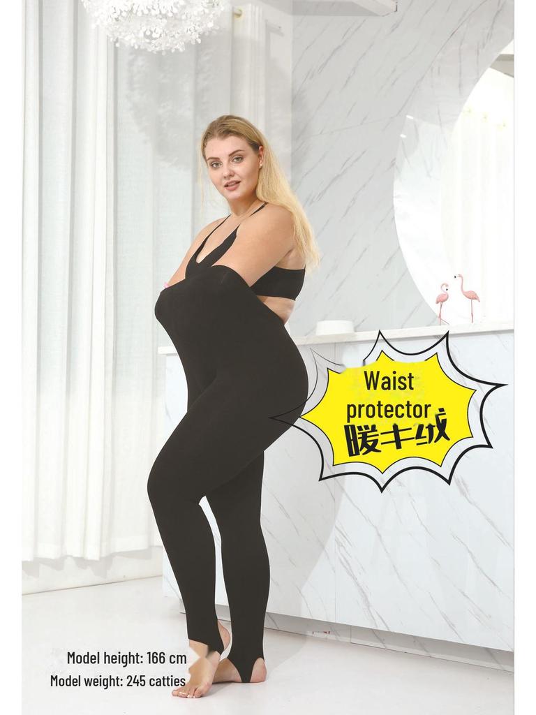 Women's Extra Thick Cotton Cashmere Winter Leggings - Plus Size, Warm One-Piece Pants for Northeast, European, and American Markets