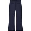 FILA Solid Color Comfortable Flared High Waist Casual Pants Women bottoms Dark-Blue F11W439604F-DB